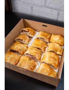 Italian ham and provolone cheese rustici