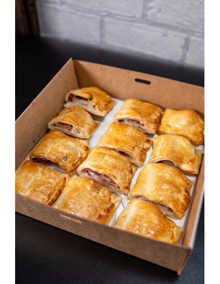 Italian ham and provolone cheese rustici