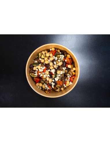 Roasted vegetables and fregola salad